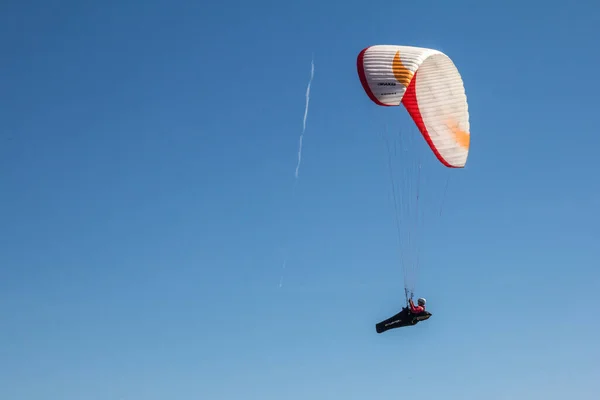 Mikulov República Checa Junio 2023 Palava Hills Piloto Parapente Volando — Foto de Stock