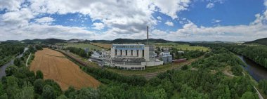 Velke Hydcice, Çek Cumhuriyeti - 12 Haziran 2023: HASIT şirketi ve taş ocağı kireç taşları ve sıva fabrikaları, Çek Cumhuriyeti Avrupa, HASIT umavpenice a omtkrny, s.r.O. HASIT umavpenice a omtkrny, S.r.o. 