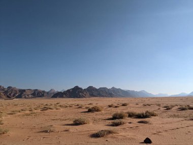 Wadi Rum Desert, Jordan. The red desert and Jabal Al Qattar mountain.Where some famous movies where shot,Star Wars,Lawrence of Arabia.