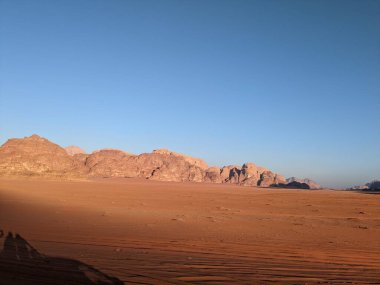 Wadi Rum Desert, Jordan. The red desert and Jabal Al Qattar mountain.Where some famous movies where shot,Star Wars,Lawrence of Arabia.