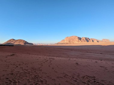 Wadi Rum Desert, Jordan. The red desert and Jabal Al Qattar mountain.Where some famous movies where shot,Star Wars,Lawrence of Arabia.