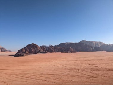 Wadi Rum Desert, Jordan. The red desert and Jabal Al Qattar mountain.Where some famous movies where shot,Star Wars,Lawrence of Arabia.