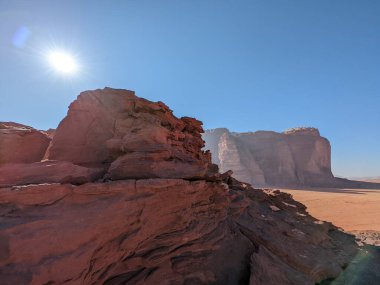 Wadi Rum Desert, Jordan. The red desert and Jabal Al Qattar mountain.Where some famous movies where shot,Star Wars,Lawrence of Arabia.