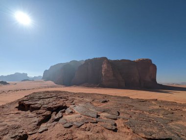 Wadi Rum Desert, Jordan. The red desert and Jabal Al Qattar mountain.Where some famous movies where shot,Star Wars,Lawrence of Arabia.