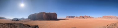 Wadi Rum Desert, Jordan. The red desert and Jabal Al Qattar mountain.Where some famous movies where shot,Star Wars,Lawrence of Arabia.