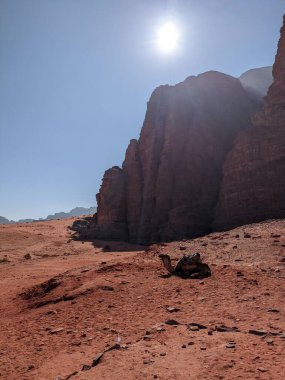 Wadi Rum Desert, Jordan. The red desert and Jabal Al Qattar mountain.Where some famous movies where shot,Star Wars,Lawrence of Arabia.