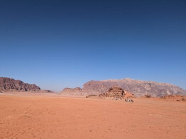 Wadi Rum Desert, Jordan. The red desert and Jabal Al Qattar mountain.Where some famous movies where shot,Star Wars,Lawrence of Arabia.