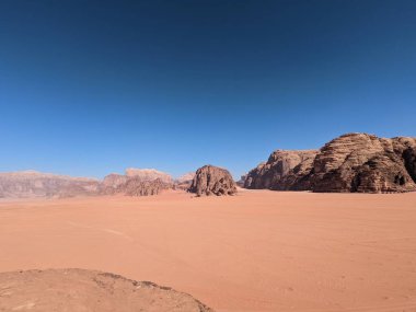 Wadi Rum Desert, Jordan. The red desert and Jabal Al Qattar mountain.Where some famous movies where shot,Star Wars,Lawrence of Arabia.