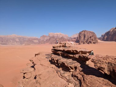 Wadi Rum Desert, Jordan. The red desert and Jabal Al Qattar mountain.Where some famous movies where shot,Star Wars,Lawrence of Arabia.