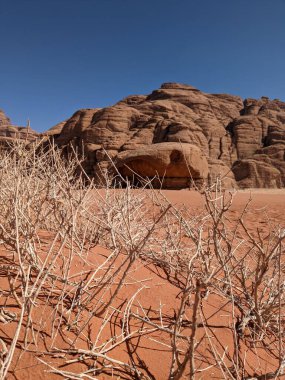 Wadi Rum Desert, Jordan. The red desert and Jabal Al Qattar mountain.Where some famous movies where shot,Star Wars,Lawrence of Arabia.