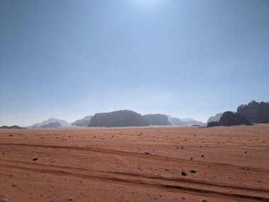 Wadi Rum Desert, Jordan. The red desert and Jabal Al Qattar mountain.Where some famous movies where shot,Star Wars,Lawrence of Arabia.