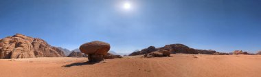 Wadi Rum Desert, Jordan. The red desert and Jabal Al Qattar mountain.Where some famous movies where shot,Star Wars,Lawrence of Arabia.