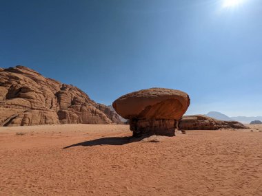 Wadi Rum Desert, Jordan. The red desert and Jabal Al Qattar mountain.Where some famous movies where shot,Star Wars,Lawrence of Arabia.