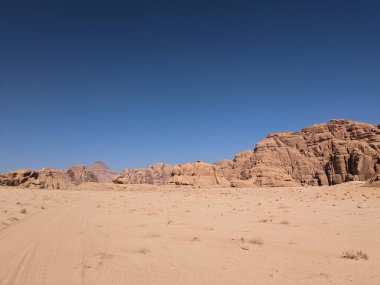 Wadi Rum Desert, Jordan. The red desert and Jabal Al Qattar mountain.Where some famous movies where shot,Star Wars,Lawrence of Arabia.