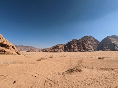 Wadi Rum Desert, Jordan. The red desert and Jabal Al Qattar mountain.Where some famous movies where shot,Star Wars,Lawrence of Arabia.