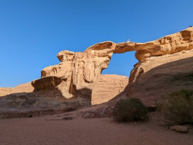 Wadi Rum Desert, Jordan. The red desert and Jabal Al Qattar mountain.Where some famous movies where shot,Star Wars,Lawrence of Arabia.