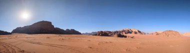 Wadi Rum Desert, Jordan. The red desert and Jabal Al Qattar mountain.Where some famous movies where shot,Star Wars,Lawrence of Arabia.