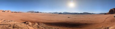 Wadi Rum Desert, Jordan. The red desert and Jabal Al Qattar mountain.Where some famous movies where shot,Star Wars,Lawrence of Arabia.