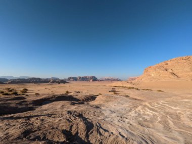 Wadi Rum Desert, Jordan. The red desert and Jabal Al Qattar mountain.Where some famous movies where shot,Star Wars,Lawrence of Arabia.