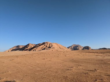 Wadi Rum Desert, Jordan. The red desert and Jabal Al Qattar mountain.Where some famous movies where shot,Star Wars,Lawrence of Arabia.