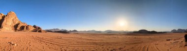 Wadi Rum Desert, Jordan. The red desert and Jabal Al Qattar mountain.Where some famous movies where shot,Star Wars,Lawrence of Arabia.