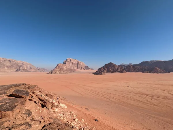 Wadi Rum Desert, Jordan. The red desert and Jabal Al Qattar mountain.Where some famous movies where shot,Star Wars,Lawrence of Arabia.