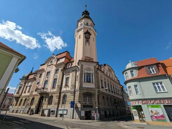 Bilina República Checa Julho 2023 Bilina Centro Histórico Cidade Com — Fotografia de Stock