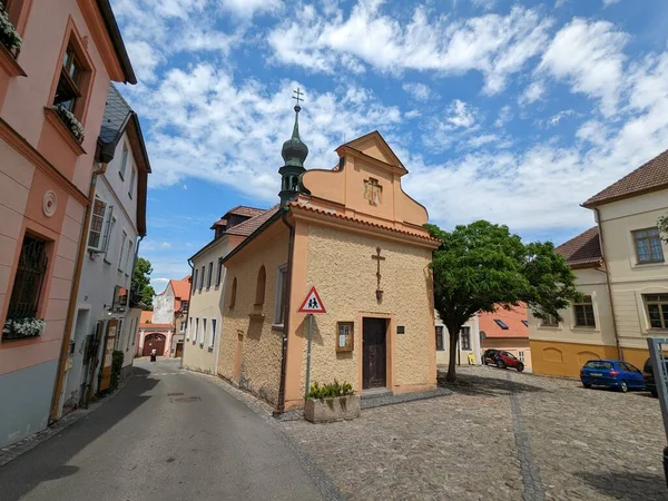 Güney Bohemya Eski Kasaba Meydanı Olan Tabor Tarihi Şehir Merkezi — Stok fotoğraf