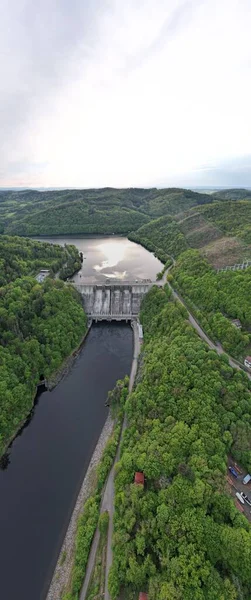 Slapy Reservoir Uma Represa Rio Vltava República Tcheca Perto Aldeia — Fotografia de Stock
