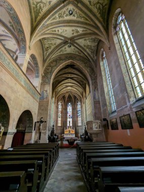Vodnany, Çek Cumhuriyeti-18 Temmuz 2023: Vodnany Kilisesi tarihi kent merkezi ve panorama manzarası, Çek Cumhuriyeti, Avrupa