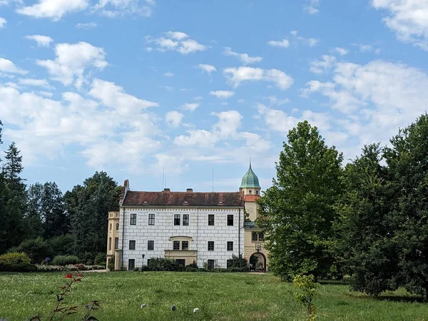 Замок Кастоловіце Парк Замків Красивими Садами Богемія Чехія Європа — стокове фото