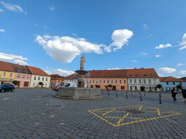 ボーダニー チェコ共和国の歴史的な都市センター 古い町の正方形のパノラマ景色の眺め チェコ ヨーロッパ — ストック写真