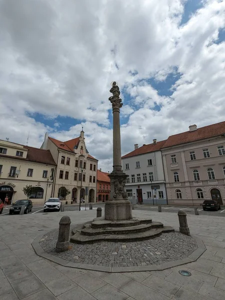 Horazdovice Tsjechië Juli 2023 Horazdovice Centrum Stadhuis Panoramisch Uitzicht Historische — Stockfoto