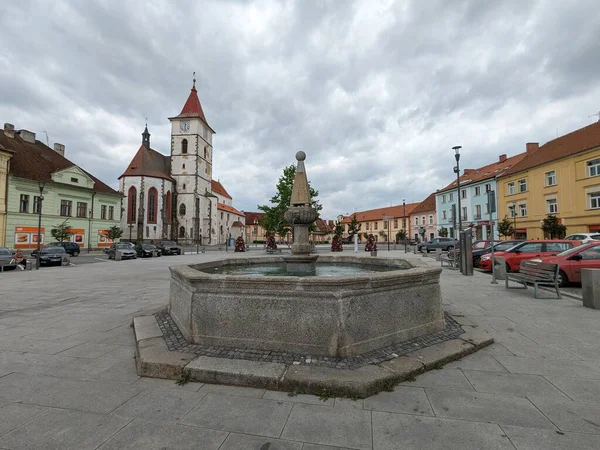 Horazdovice República Checa Julho 2023 Horazdovice Centro Cidade Câmara Municipal — Fotografia de Stock