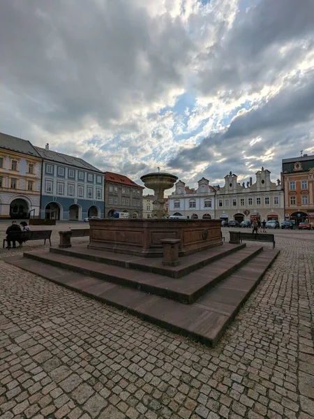 Kolin Tsjechië Juli 2023 Kolinplein Met Fontein Zuil Historisch Centrum — Stockfoto
