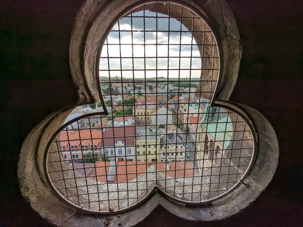 Kolínské Náměstí Kašnou Sloupem Historické Centrum Města Katedrála Staroměstské Náměstí — Stock fotografie