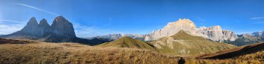 Dolomite Alpleri, Canazei, Piz Boe, Col Rodella, Passo Sella, Sella Grupe, Trentino, Sudtirol, Dolomitler, İtalya, İtalya, hava manzarası,