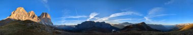 Dolomite Alpleri, Canazei, Piz Boe, Passo Sella, Marmolada, Sella grupe, Sasso Lungo, Trentino Alto Adige bölgesi, Sudtirol, Dolomites, İtalya