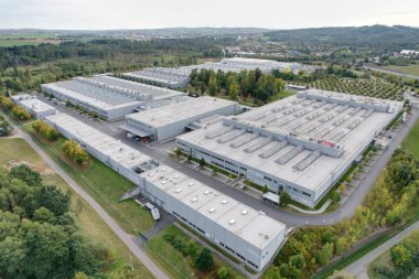 Jihlava, Çek Cumhuriyeti - 12 Eylül 2023: BOSCH dizel Jihlava logosu, ortak demiryolu enjektörleri fabrikası, Pavov fabrikası, Çek Cumhuriyeti, Vysocina ergion, Bohemya, Avrupa