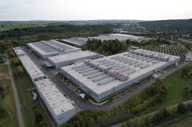 Jihlava, Çek Cumhuriyeti - 12 Eylül 2023: BOSCH dizel Jihlava logosu, ortak demiryolu enjektörleri fabrikası, Pavov fabrikası, Çek Cumhuriyeti, Vysocina ergion, Bohemya, Avrupa