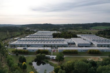 Jihlava, Çek Cumhuriyeti - 12 Eylül 2023: BOSCH dizel Jihlava logosu, ortak demiryolu enjektörleri fabrikası, Pavov fabrikası, Çek Cumhuriyeti, Vysocina ergion, Bohemya, Avrupa