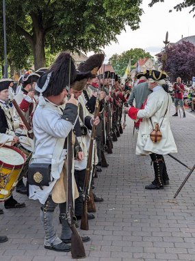 Prag, Çek Cumhuriyeti 6 Mayıs 2025: Çek Cumhuriyeti 'nin Nova Ves köyü yakınlarında Kolin Muharebesi' nin (1757) canlandırılması..