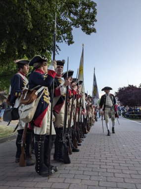 Prag, Çek Cumhuriyeti 6 Mayıs 2025: Çek Cumhuriyeti 'nin Nova Ves köyü yakınlarında Kolin Muharebesi' nin (1757) canlandırılması..
