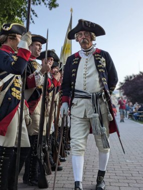Prag, Çek Cumhuriyeti 6 Mayıs 2025: Çek Cumhuriyeti 'nin Nova Ves köyü yakınlarında Kolin Muharebesi' nin (1757) canlandırılması..