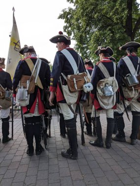 Prag, Çek Cumhuriyeti 6 Mayıs 2025: Çek Cumhuriyeti 'nin Nova Ves köyü yakınlarında Kolin Muharebesi' nin (1757) canlandırılması..