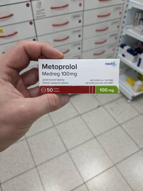Prag, Çek Cumhuriyeti - 10 Temmuz 2024: METYPRED ilaç kutusu METHYLPREDNISOLone aktif madde ORION PHARMA, iltihap ve otoimmün hastalıkların tedavisinde kullanılır.