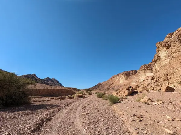 stock image Jordan Trail outdoor walking in the desert from north to south during Ramadan. Hiking through the desert and rocky mountains, experiencing the Arab worlds rugged landscapes.Long distance hiking trails