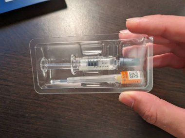 Prag, Çek Cumhuriyeti 22 Mayıs 2024: FSME-IMMUN 0,5 ml aşı Pfizer, kene kaynaklı ensefalit aşısı Tik aşısı, bu aşı