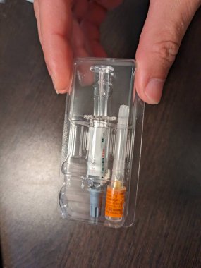 Prag, Çek Cumhuriyeti 22 Mayıs 2024: FSME-IMMUN 0,5 ml aşı Pfizer, kene kaynaklı ensefalit aşısı Tik aşısı, bu aşı