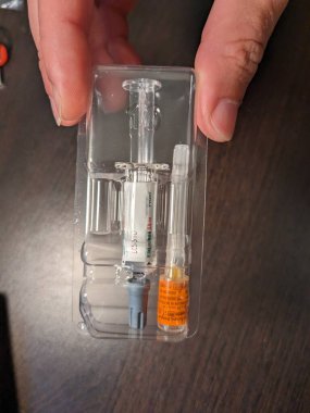 Prag, Çek Cumhuriyeti 22 Mayıs 2024: FSME-IMMUN 0,5 ml aşı Pfizer, kene kaynaklı ensefalit aşısı Tik aşısı, bu aşı